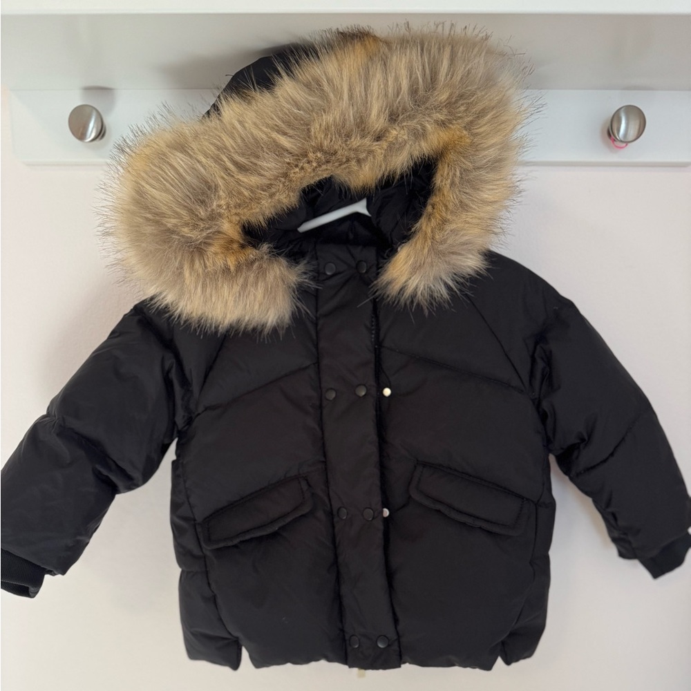 ZARA Baby Girl | Winter Puffer Jacket with Fur